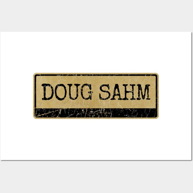 Aliska text black retro - Doug Sahm Wall Art by Aliska